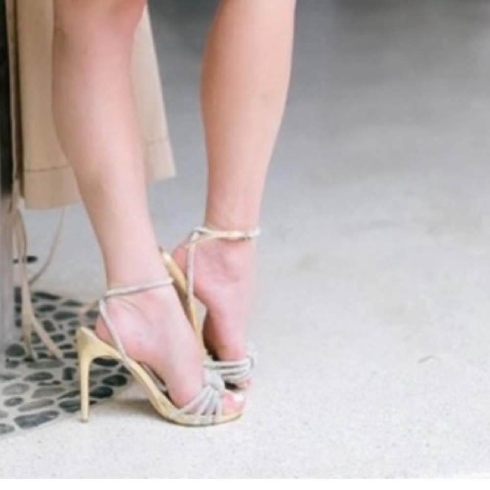 SCHUTZ Gold and Silver Heels